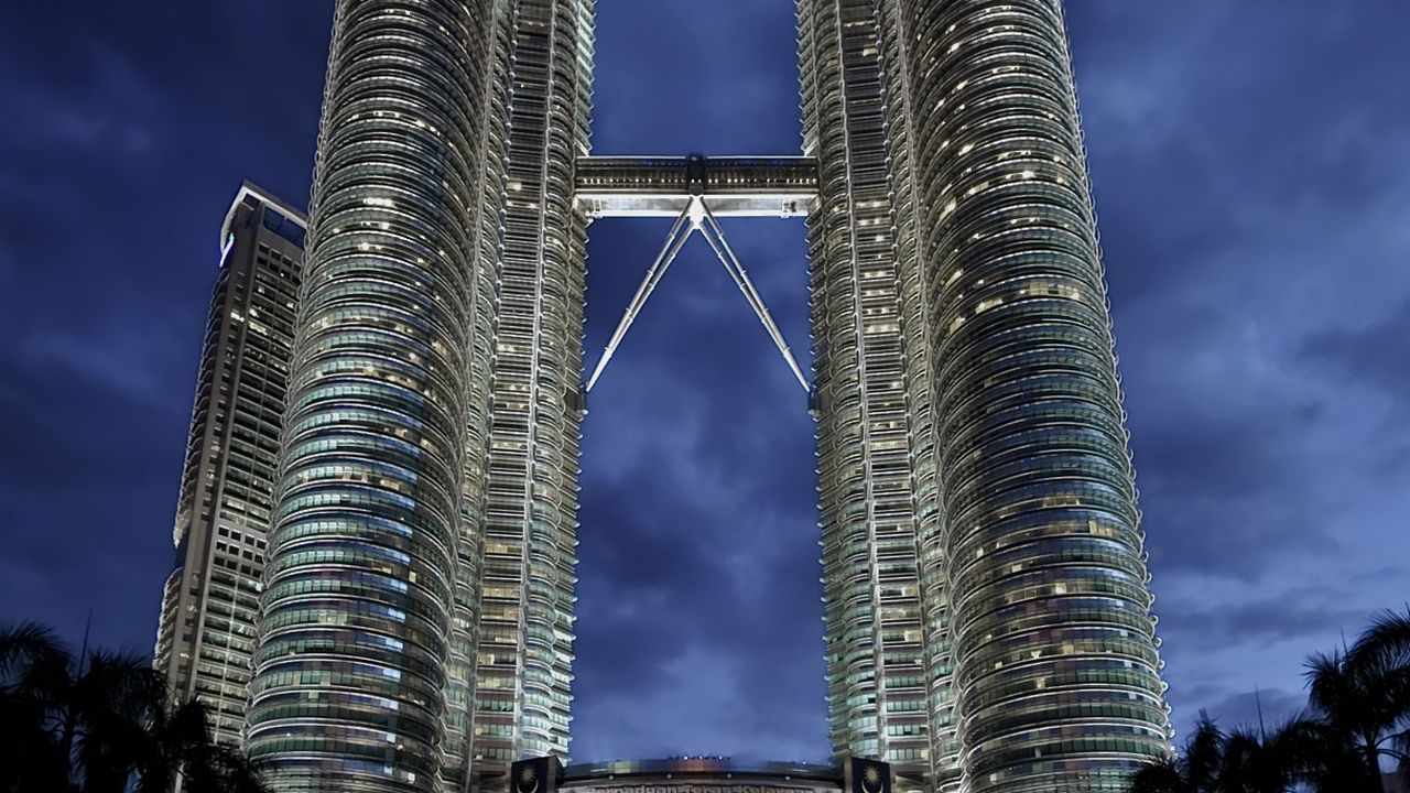 Petronas Towers at night, Kuala Lumpur