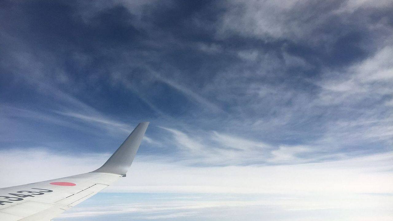 Airliner wing above the clouds — visa-free travel opens destinations without an embassy queue